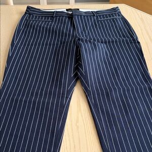 Banana Republic Navy Striped Dress Pants